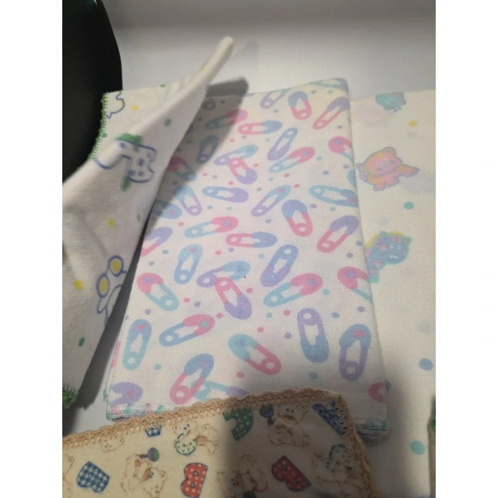 vintage baby blanket lot of 7 blankets‎ vintage handmade baby blanket